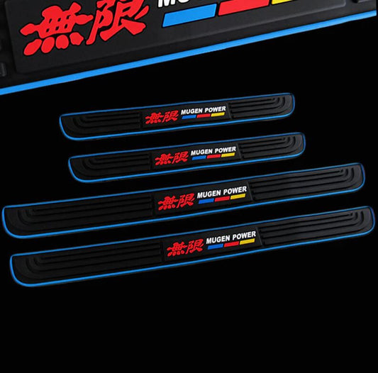 Car door and window protection stickers, badge strips, Mugan blue and black, suitable for Honda for Acura .