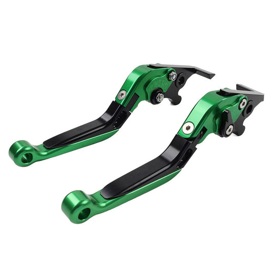 CNC Folding Extendable Brake Clutch Levers for Kawasaki ZX10R/RR/KRT 16-20 Green Q