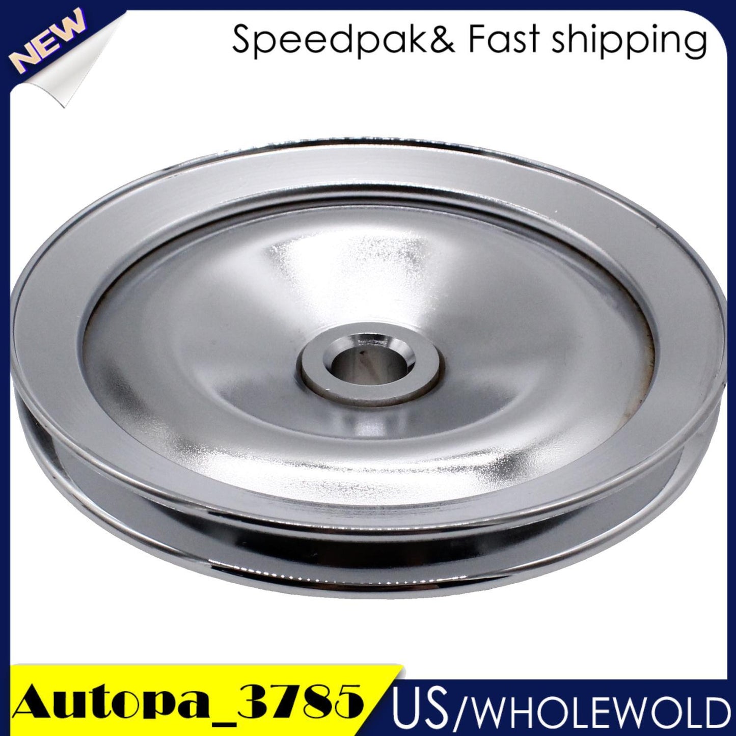 Chrome Power Steering Pump Single Groove Pulley Fits For GM for Chevy for Buick for Pontiac