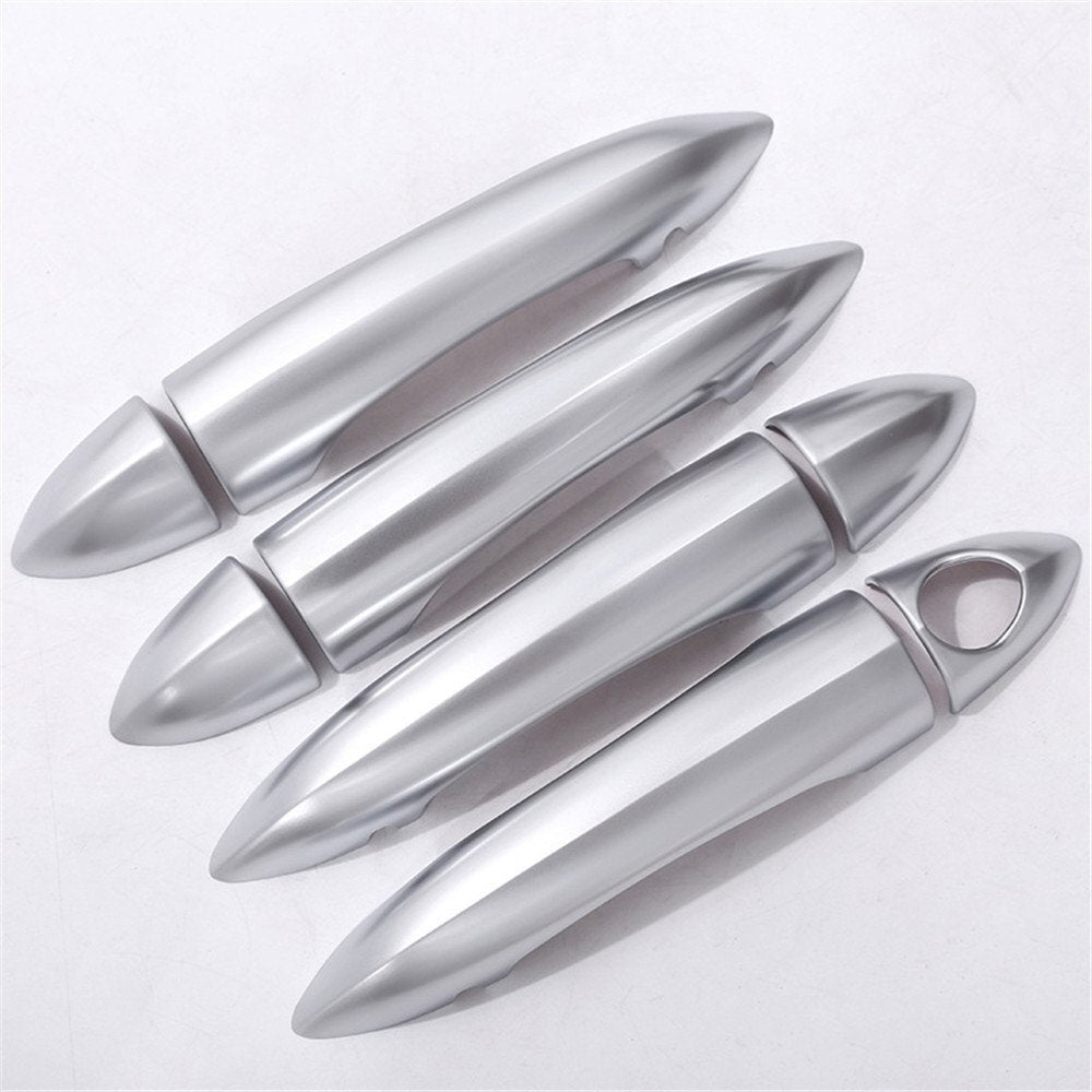 8¡Á Silver ABS Outer Side Door Handle Trim for Alfa Romeo Giulia / for Stelvio 2017-20