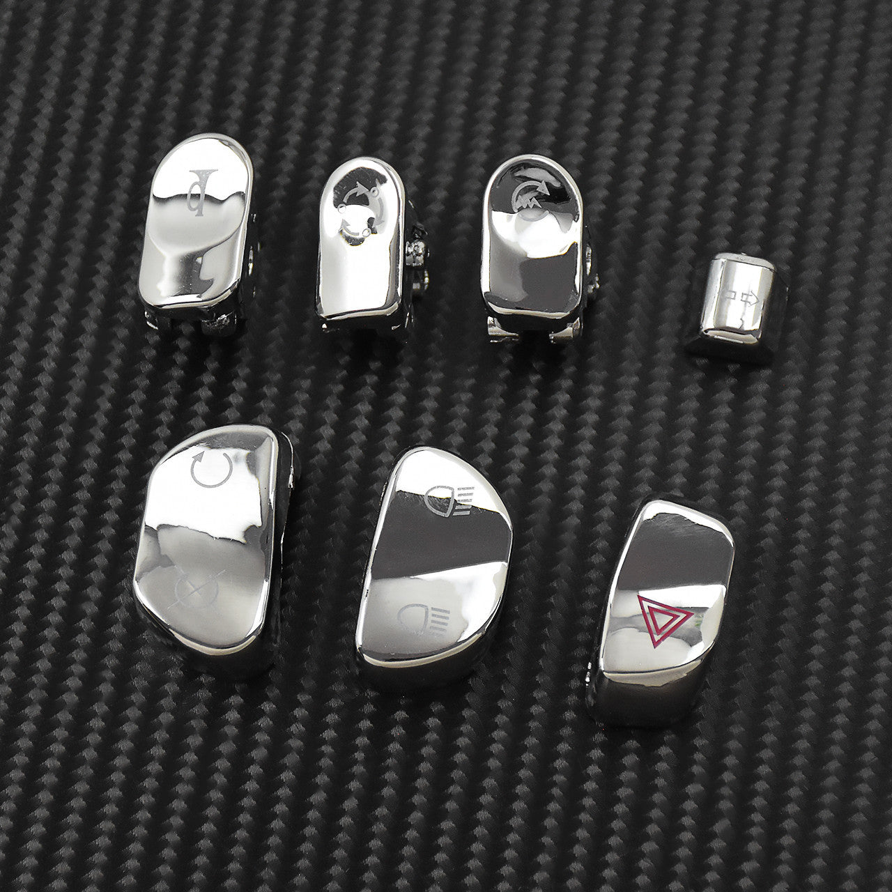 7Pcs Hand Controls Housing Replacement Switch Button Cap Fit For Victory Chrome Q