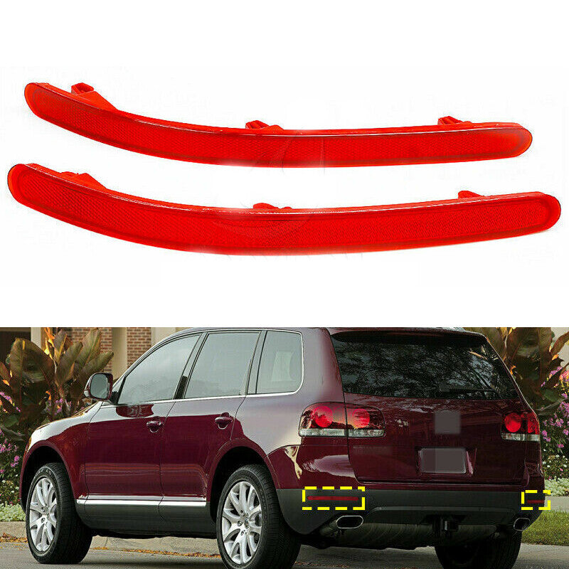 for VW Touareg 2002-2010 Pair Tail Rear Bumper Light Brake Light Stop Lamp