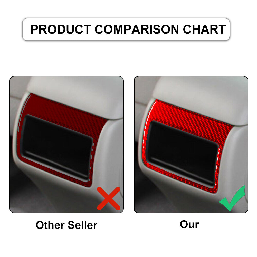 Red Carbon Fiber Center Console Panel Cover Trim For Sonic 2012-2016 v