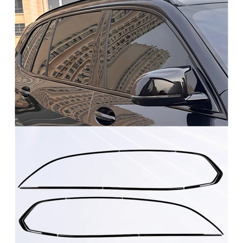 Black Titanium For X5 2020 2024 2025 Car Window Glass Strip Cover Trim 10P B n