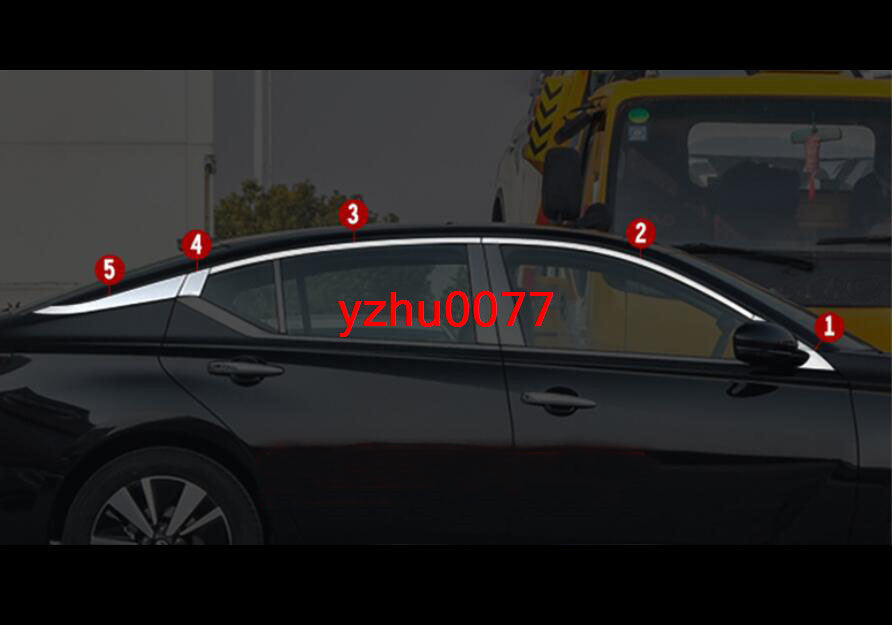 for Nissan Altima 2019-2023 Stainless Chrome Upper Window Strips Cover Trim New