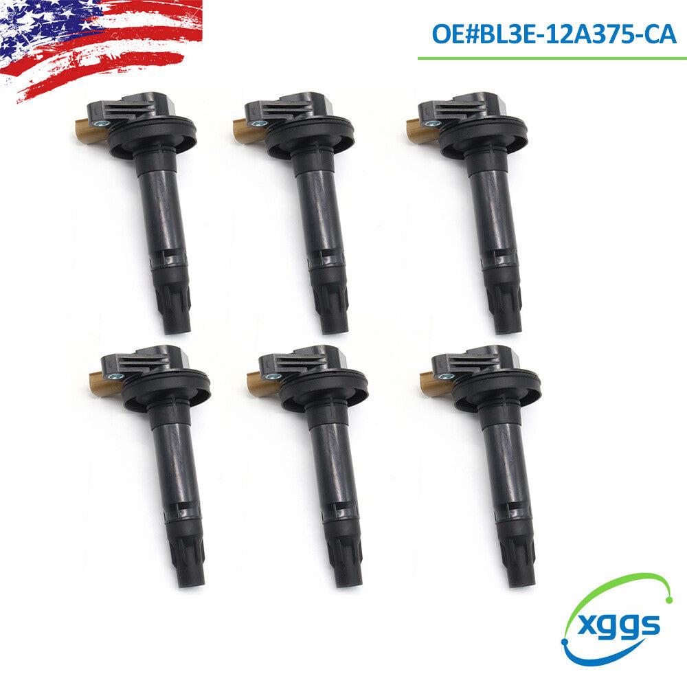 6PCS for Ford Police F-150 Transit BL3E-12A375-CA Ignition Coil Spark Plug New
