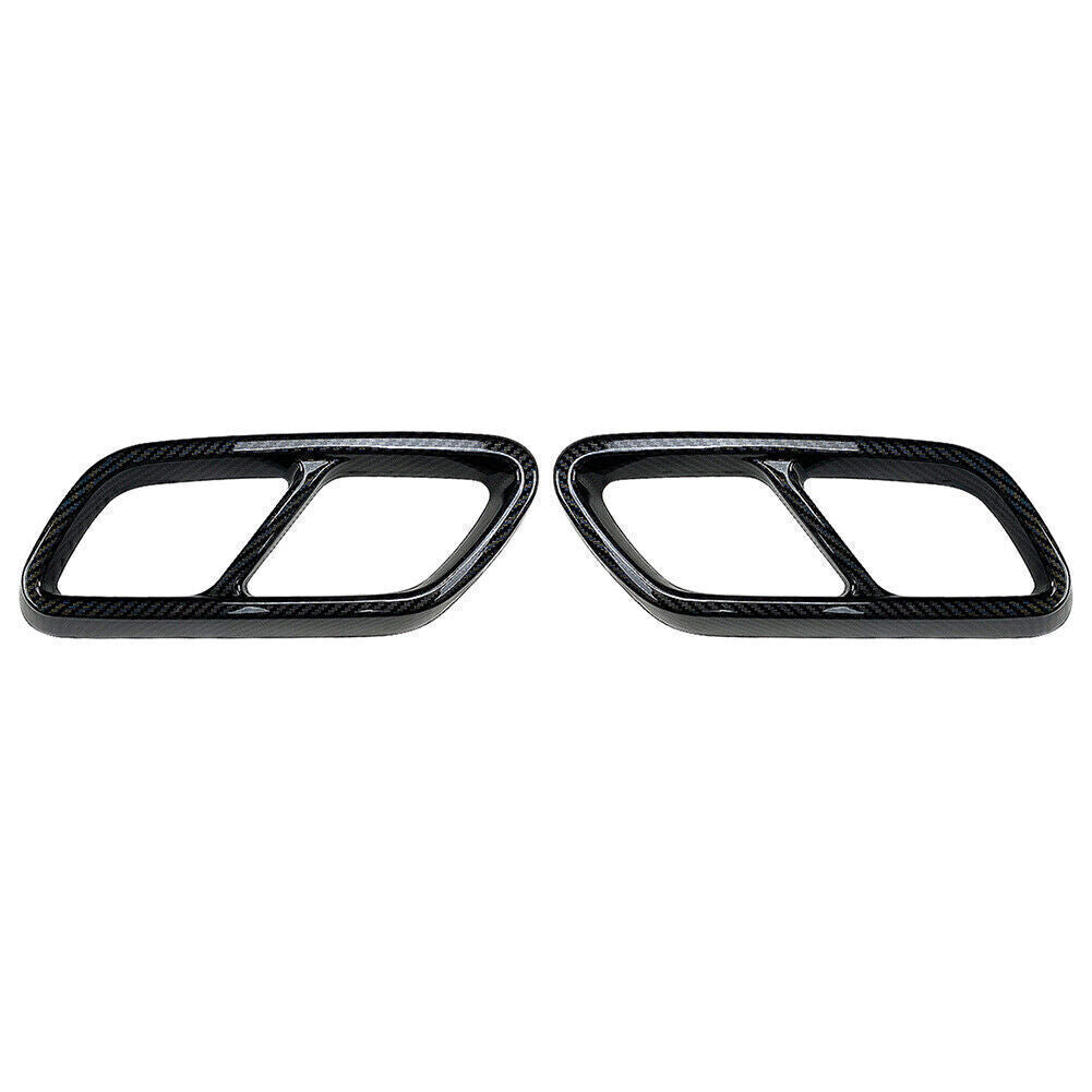 Carbon Rear Exhaust Muffler Tail Pipe Cover Trim for Mercedes-Benz C-Class W20