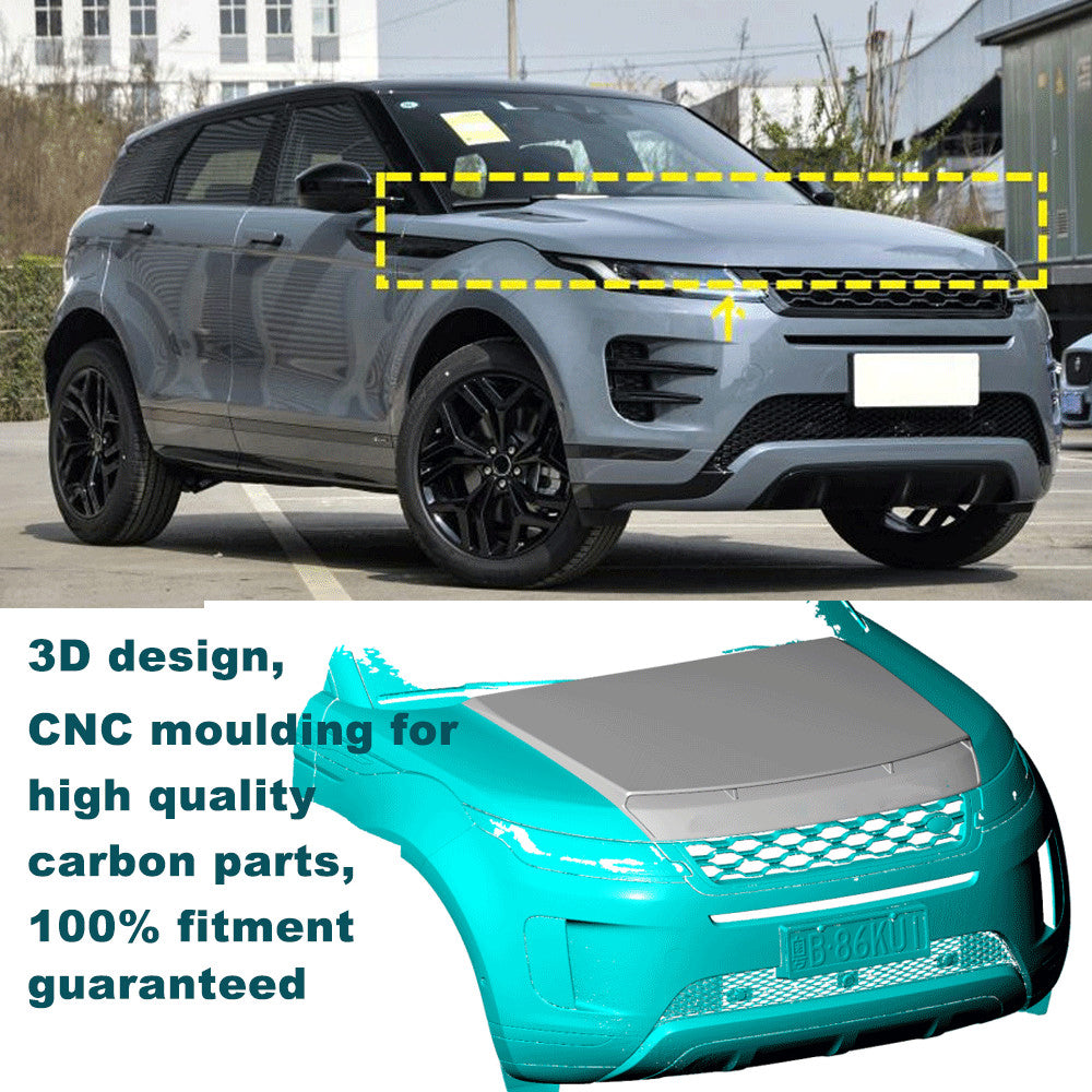 for Land Rover for Range Rover Evoque L551 2020 REAL CARBON Engine Hood Bonnet Cover