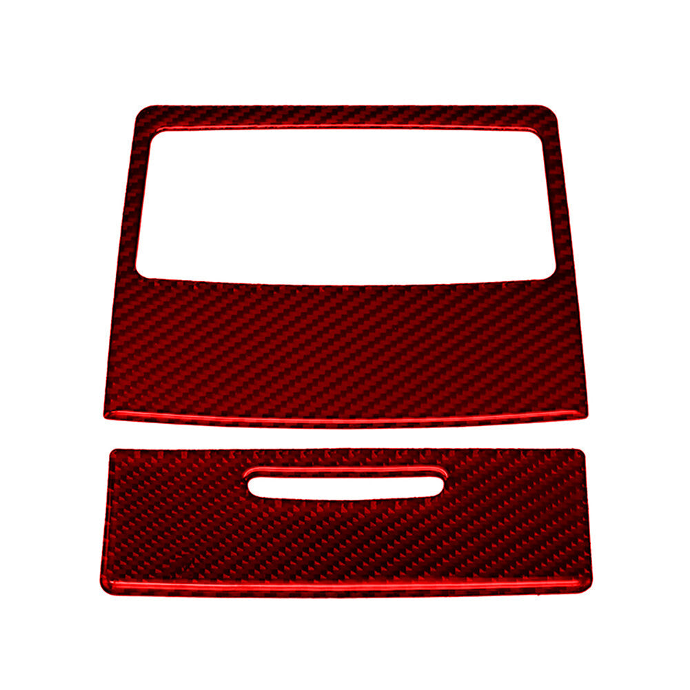 Red Carbon Fiber Rear Air Conditioning Outlet Trim for BMW E90 2006-11