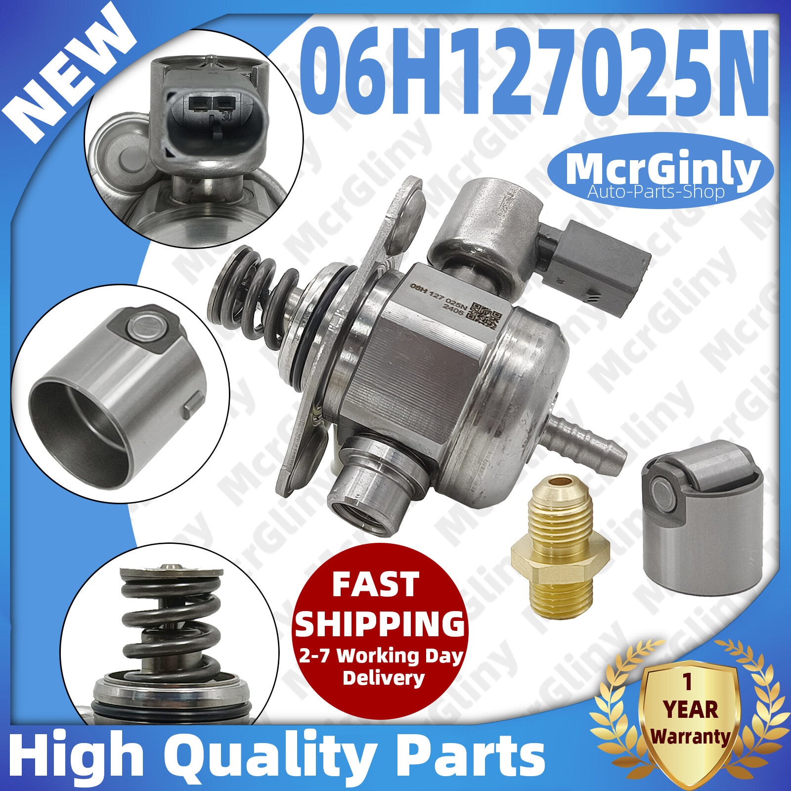 1.8T/2.0T high-pressure fuel pump 06H127025N is suitable for Tiguan for Passat and for Audi A3 seats.