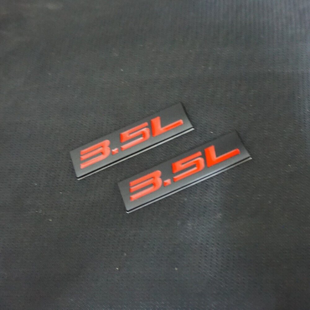 2x Blac Red 3.5L Metal Emblem Sticker Decal Badge 4wd Sport Turbo Car Edition v6