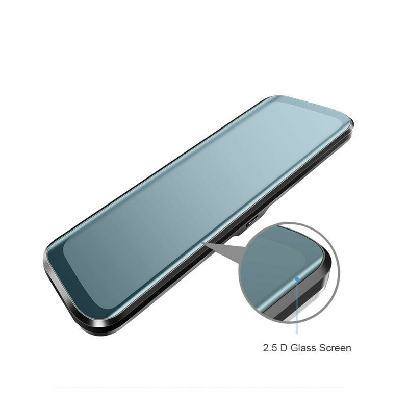 10in Car Touch Mirror Stream Media Dash Camera Dual Len Video Recorder Rearview