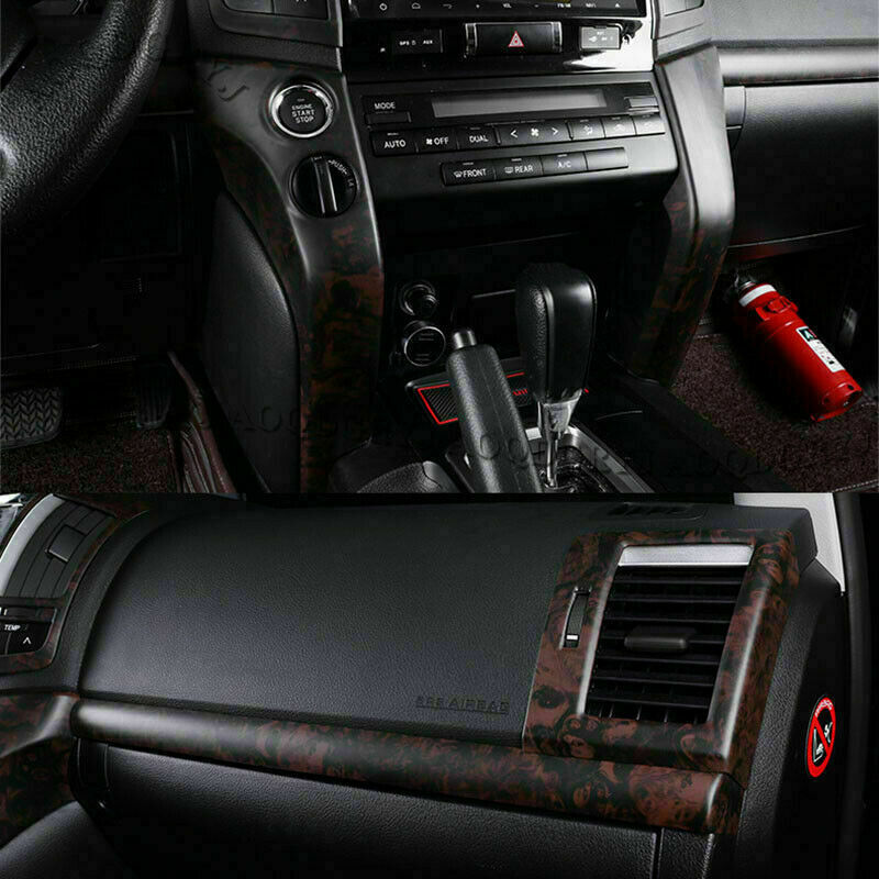 19pc Matte Wood Grain Full Dash Trim Kit Cover for Toyota for Land Cruiser 2008-2015