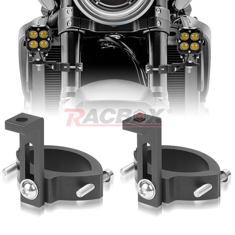 2pcs Motorcycle Headlight Mount Bracket Spot Fog Holder 36-60mm Fork Mount Clamp