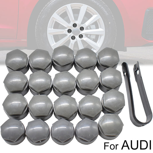 20x wheel nut caps wheel screw caps for Audi Q3 Q5 TT for A6 for A8 25 mm grey Q