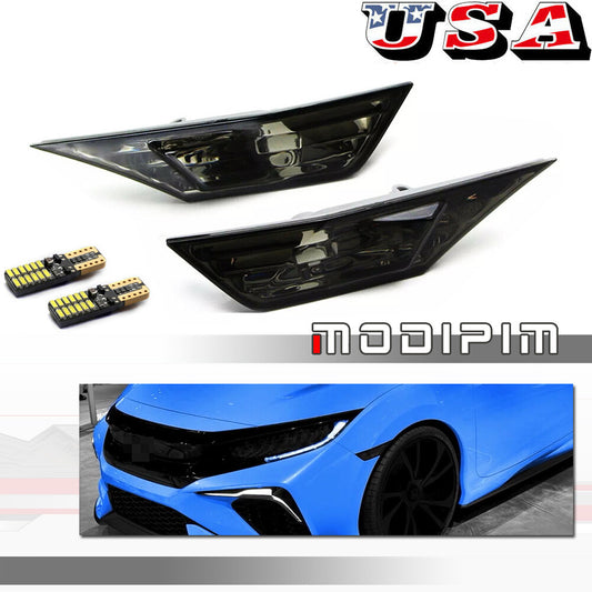 For 2016 - 2021 for Honda Civilian Smoked Side Marker Lights Rotating Signal Lights with LED Lights - v