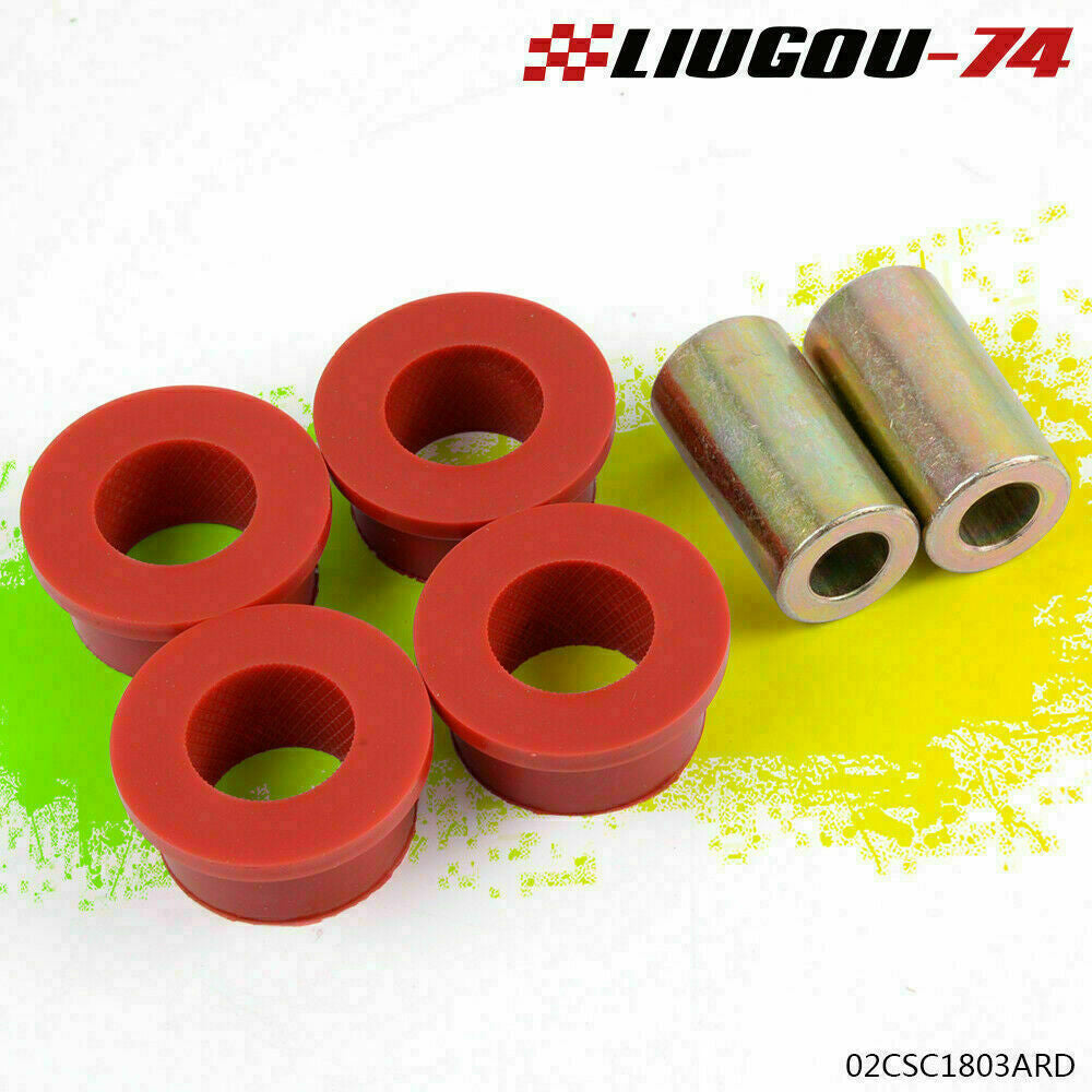 Rear lower control arm liner kit in red suitable for 2008-2010 for Subaru WRX 4-door- v