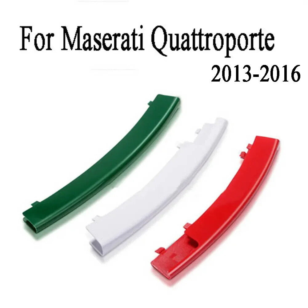 3pcs for Maserati Quattroporte 13-16 Italian Tri Color Front Grille Trim Cover