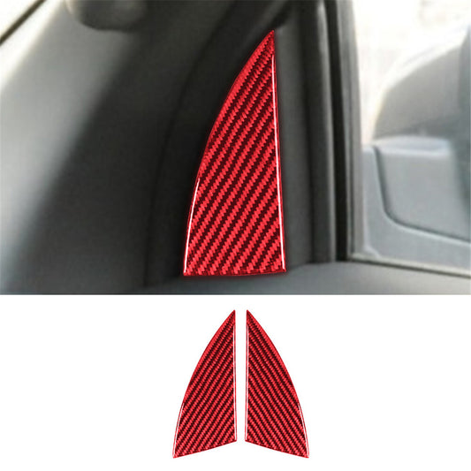 Carbon Fiber Interior Rear Cup Holder Frame Cover Trim for Mazda CX-9 2016-2022 v