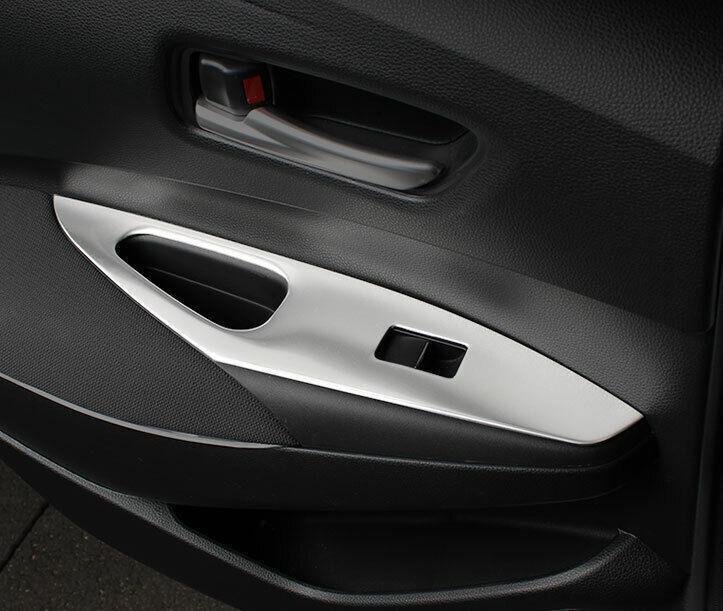 for Toyota for Corolla 2020-2023 Silver Steel Window Lift Panel Switch Cover Trim 4X