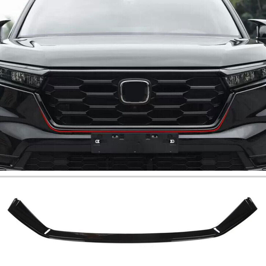 For 2023-24 for Honda CR-V Glossy Black Front Bumper Grille Lower U Shape Trim Strip