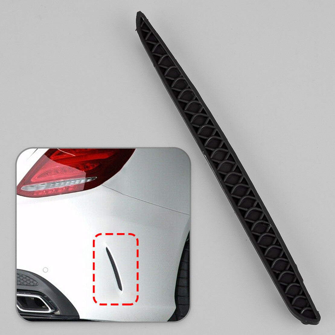 The right rear bumper side vent grille is suitable for W205 C-Class C63 AMG 2013-2017. n