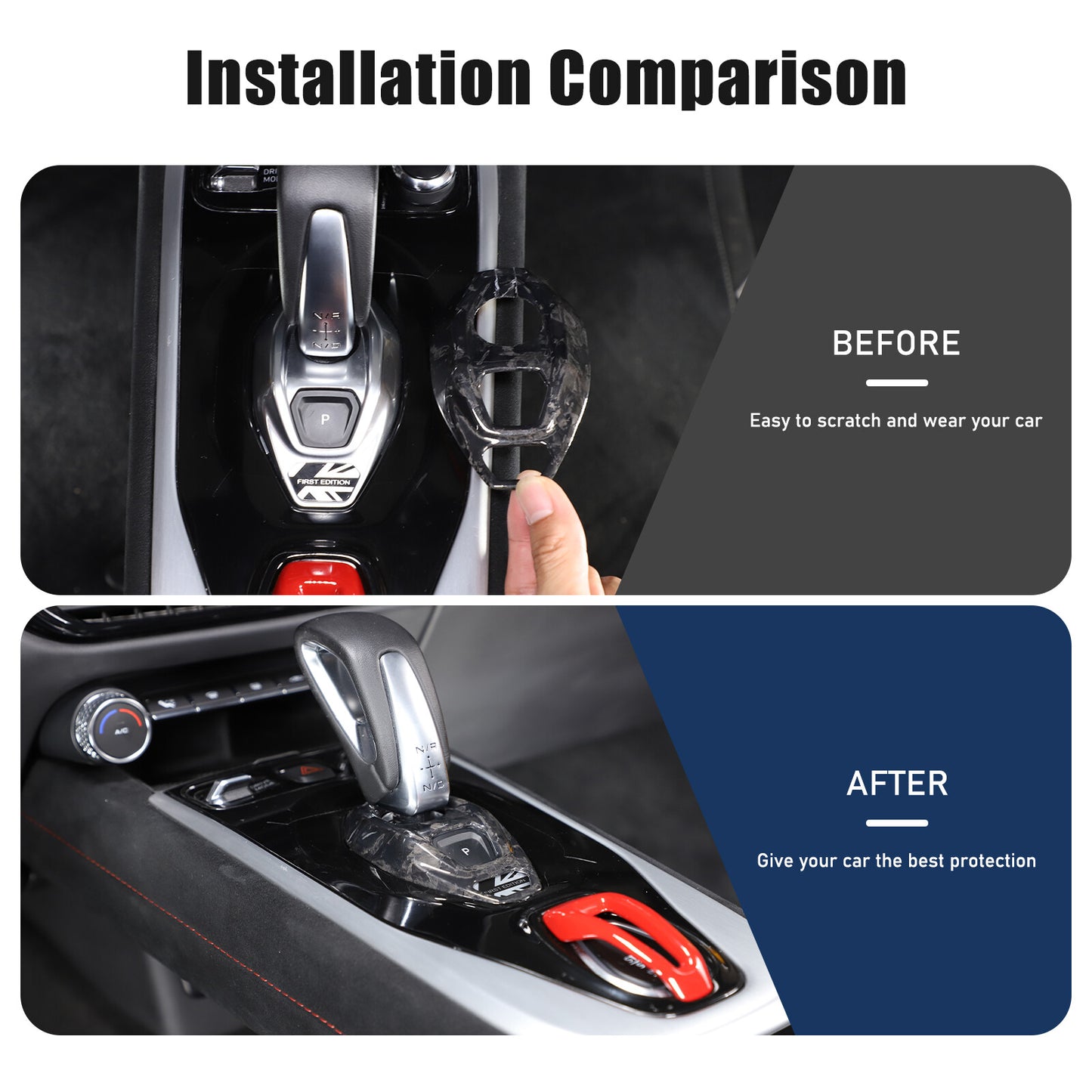 for Hyundai Santa Cruz 2022 - 24 Carbon ABS Side Mirrors + for Smart Door Handle Covers- v