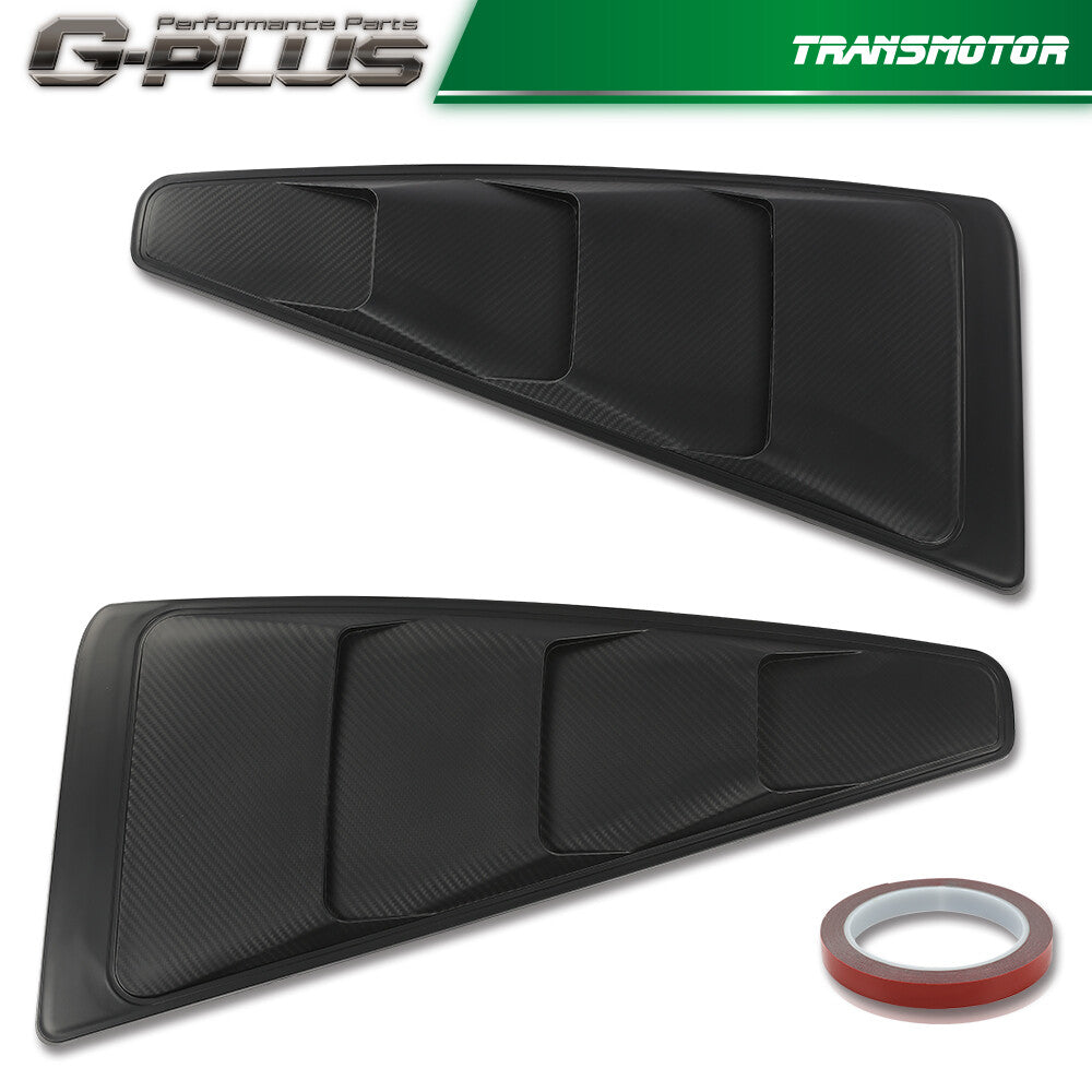 Suitable for 05-14  for ford  for Mustang 1/4 25 cent side window louvers in carbon fiber style.
