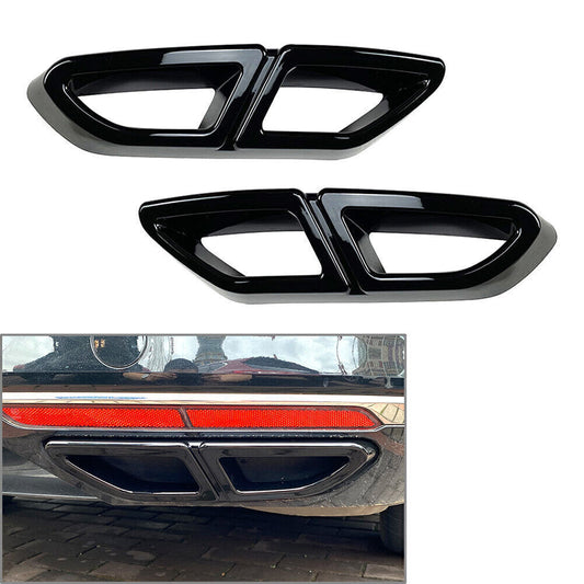 Rear Exhaust Muffler Tail Pipe Cover Trim for VW for Passat B8 2016-2019 Black