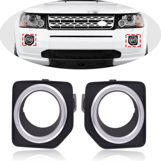 Pair Front Fog Driving Light Cover Trim Fit for Land Rover LR2 Discovery 2013-15