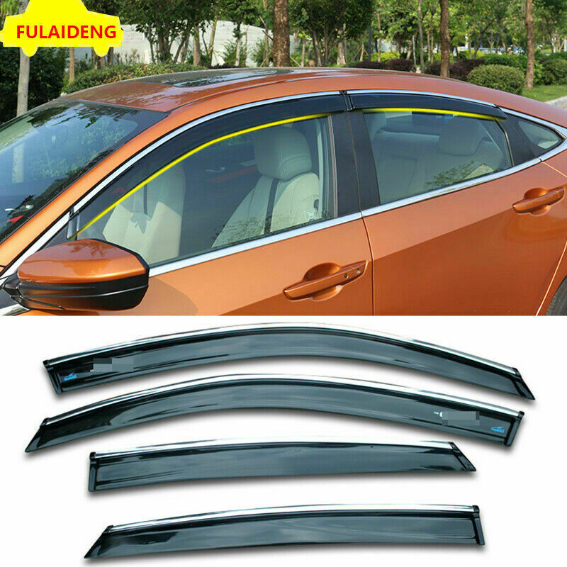 for Honda for Civic Sedan 2016-2021 Window Vent Visor Sun Rain Wind Guard Door Visor