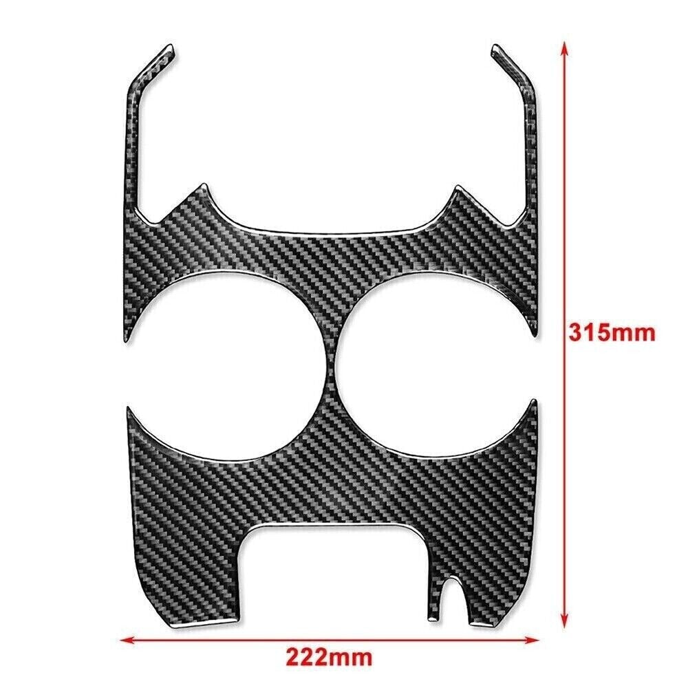 1Carbon Fiber Gear Shift Water Cup Holder Trim For Fusion Mondeo 2013-2016 n