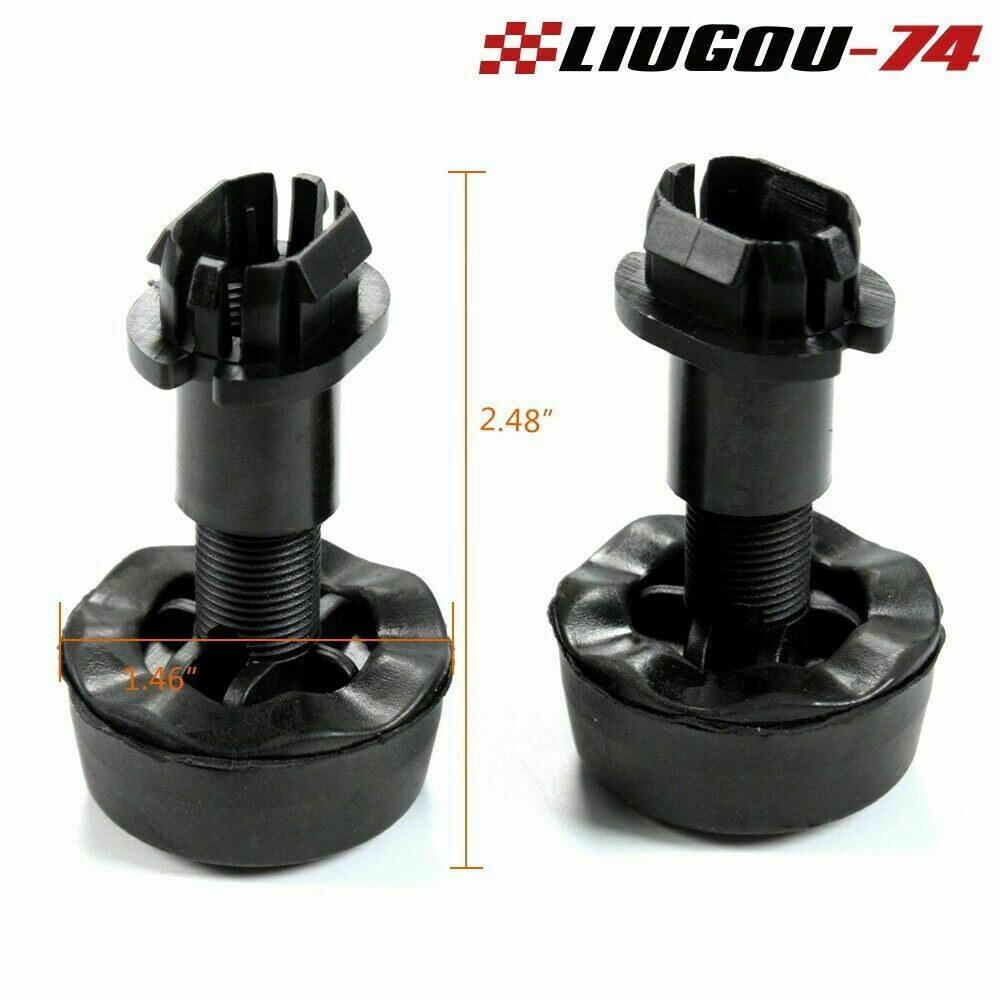 2-Piece Rubber Bumper Pad for Ford Escape Focus Edge Range Hood Stop Pads for Models 13-19 (U-)