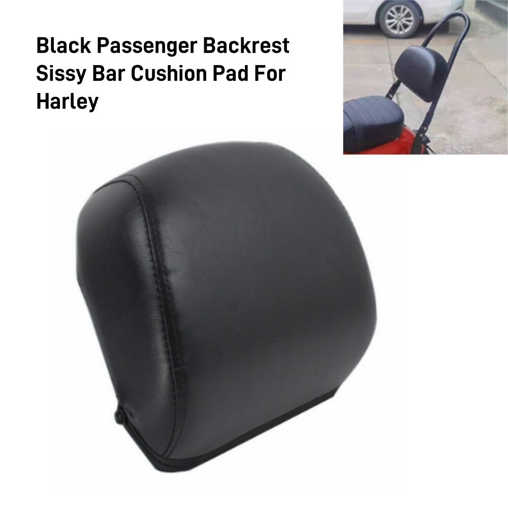 for Harley Sportster XL 883 1200 Black Passenger Backrest Sissy Bar Cushion Pad
