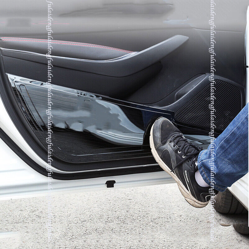 Black Pillar Posts For Model 3 2017-2023 2pc Set Door Trim Piano Cover Kit v