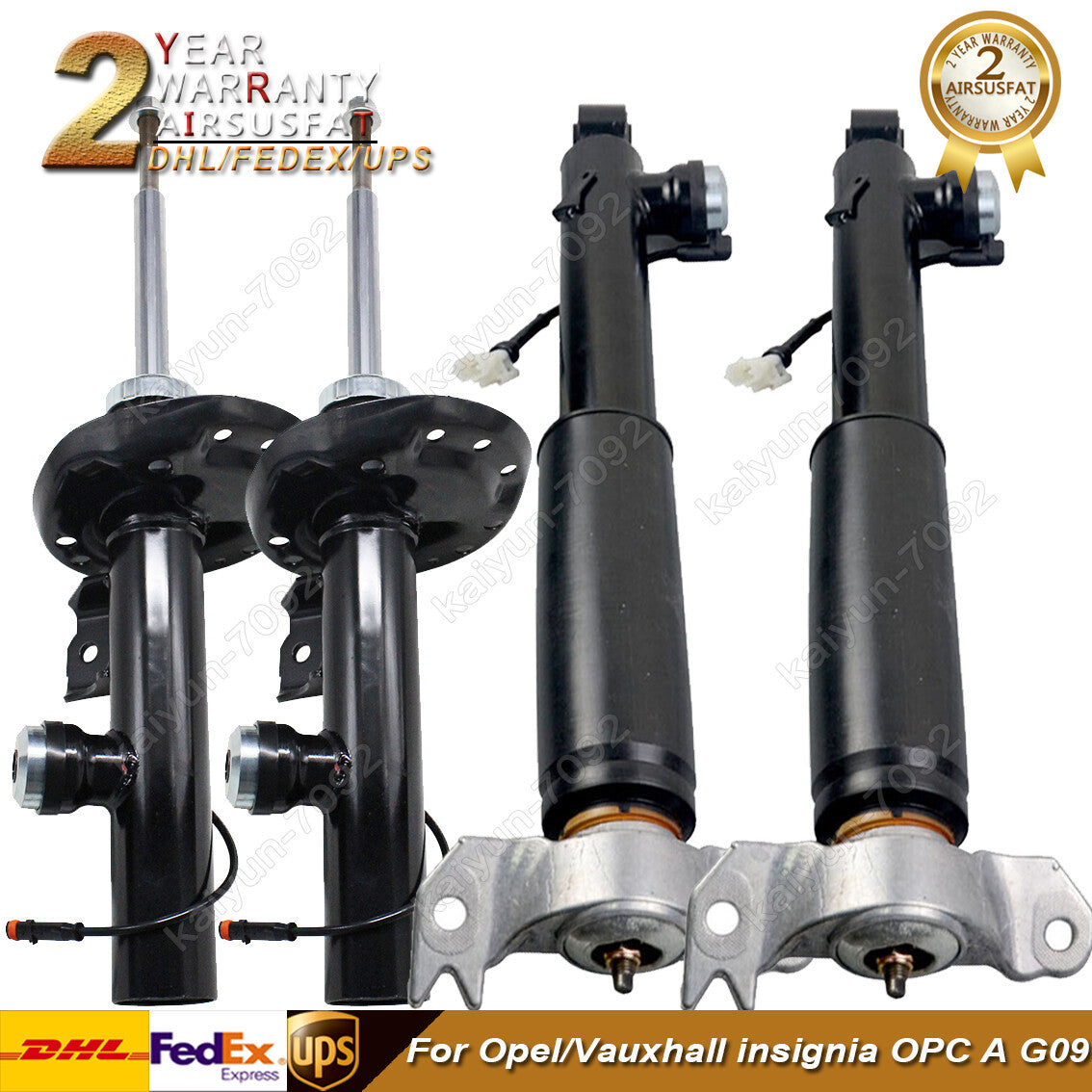 4x Front Rear Shock Absorber Struts W/ADS for Opel for Vauxhall Insignia OPC A G09