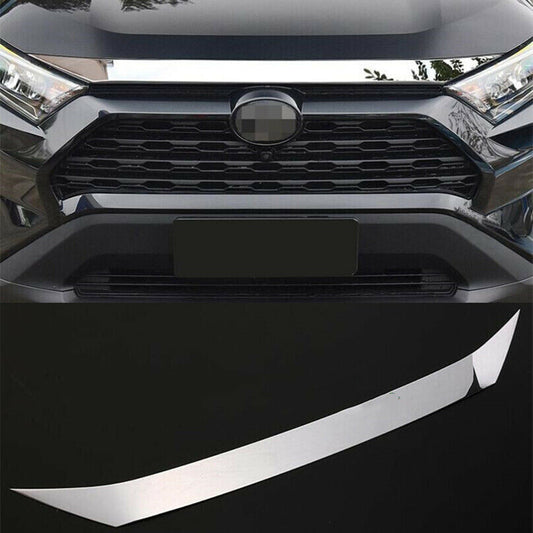 For 2019-2022 for Toyota RAV4 Stainless FRONT ENGINE HOOD CENTER GRILLE STRIP TRIM