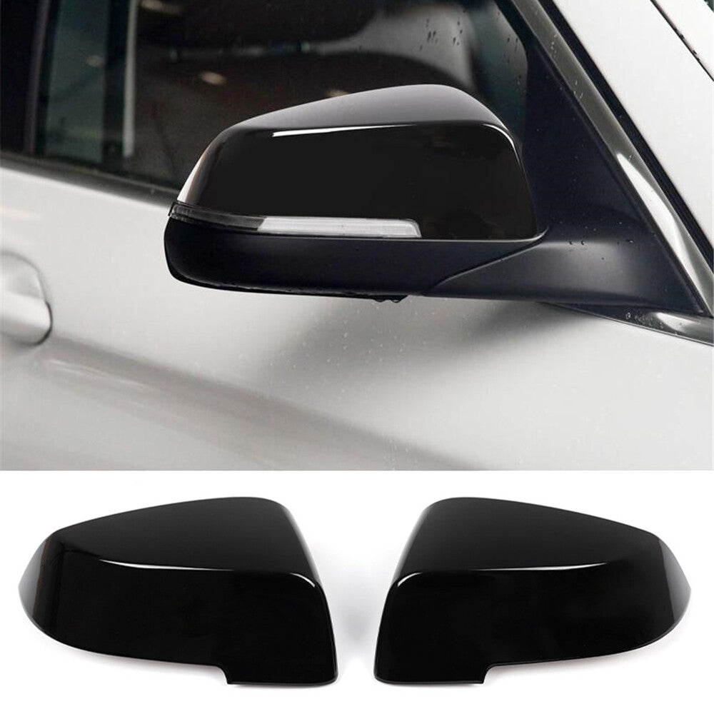 Black ABS Side Rearview Mirror Cover for BMW 5 Series 5GT 2014-17 7 Series 13-15