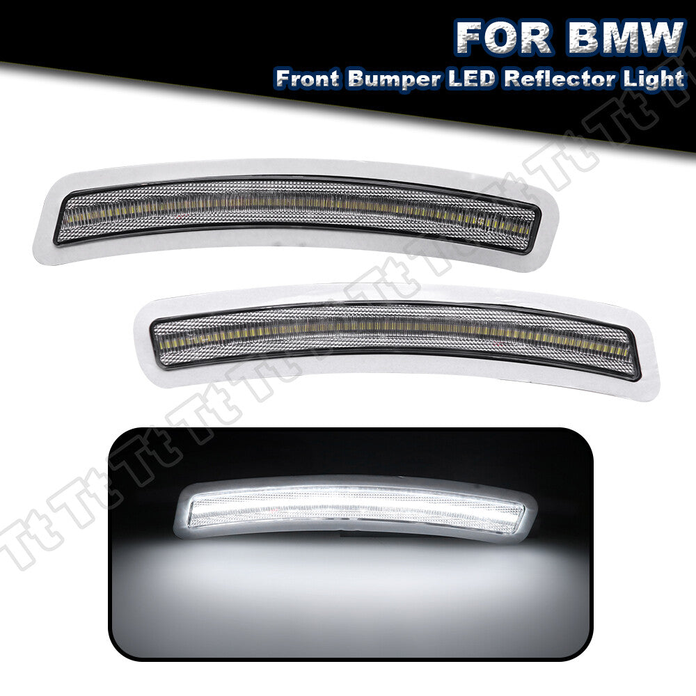 White LED Front Bumper Reflector Light for 2019 - 2023 for 3 G20 Sedan - v