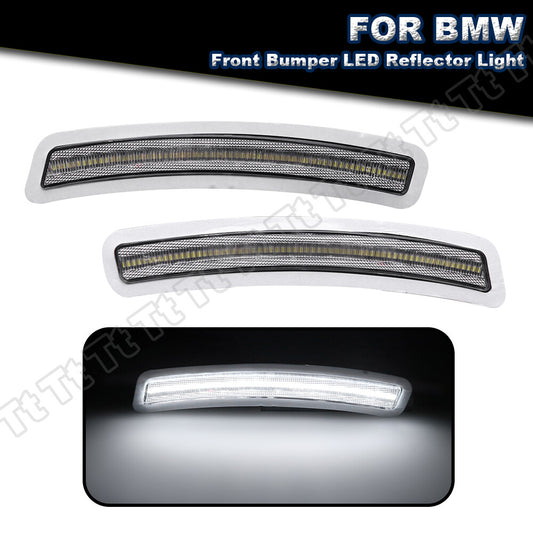 White LED Front Bumper Reflector Light for 2019 - 2023 for 3 G20 Sedan - v