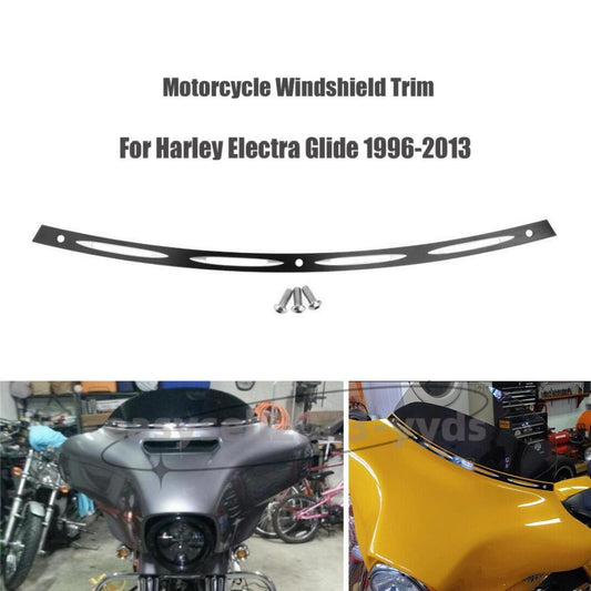 Black Batwing Fairing Windshield Trim for Harley Touring Electra Street 96-13