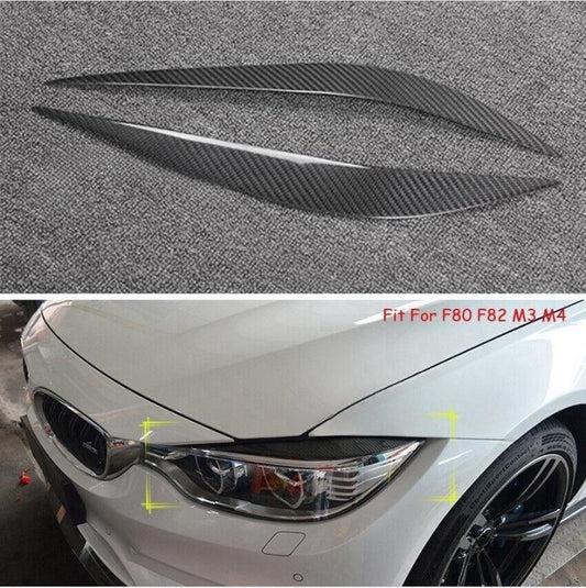 carbon fiber headlight cover and brow trim suitable for M3, M4, F80, F82, F83