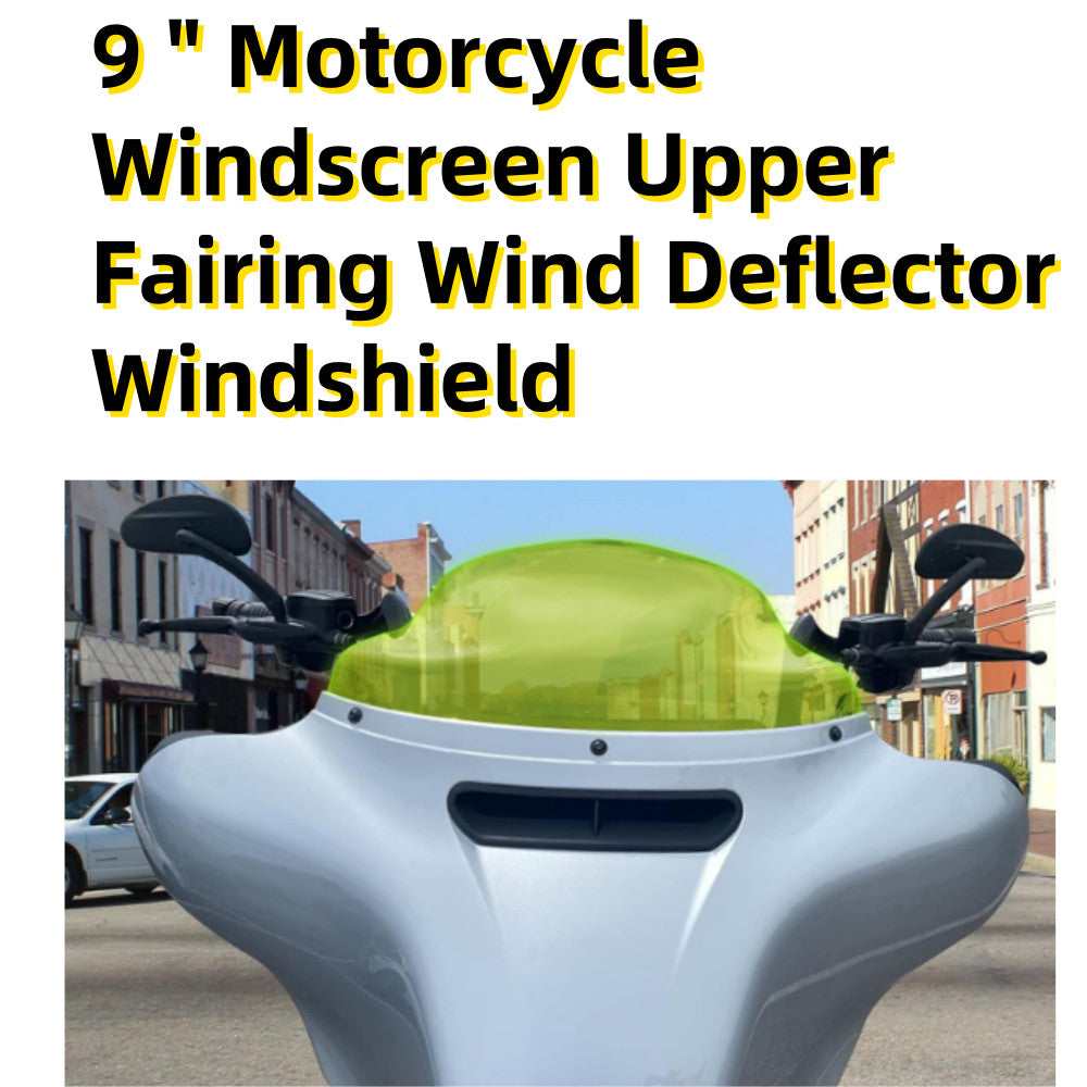 9-inch wave-patterned green windshield suitable for Harley Touring Electra Glide 2014-2023. n
