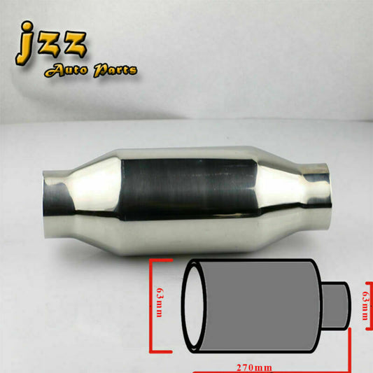 New 2.5'' Universal O3 Metal Catalytic Converter W/ Senser Exhaust Plug 4'' Body
