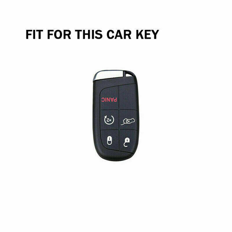 Premium Leather Remote Car Key Fob Cover Case Shell for Jeep for Dodge for Chrysler Q