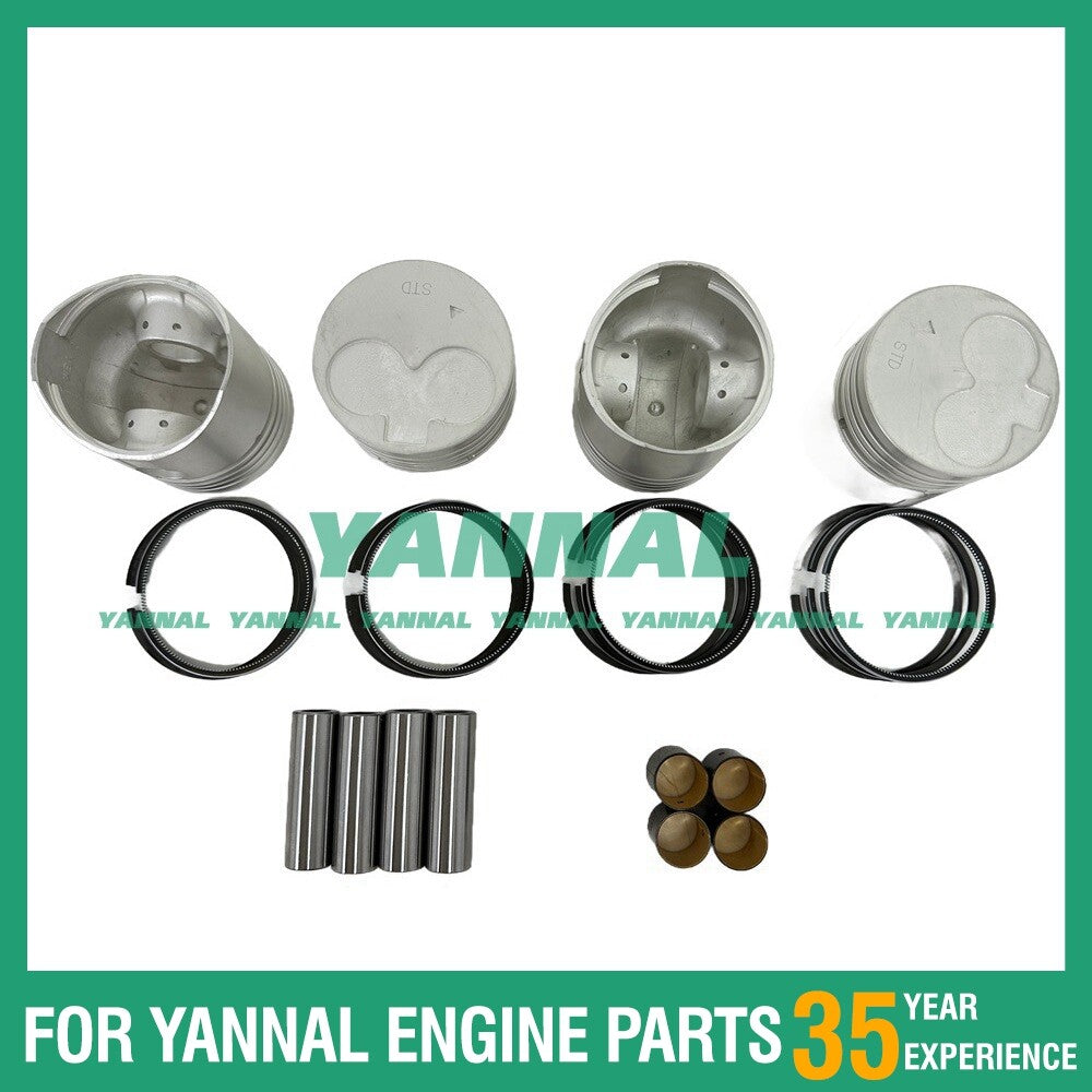 Cylinder piston and piston ring kit for K4D-