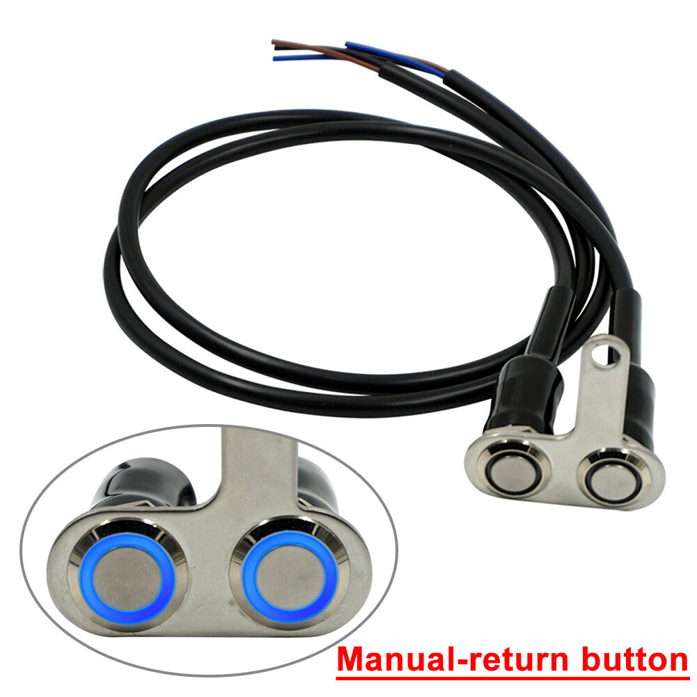 LED Switch Handlebar Adjustable Mount Waterproof Switch Universal Right Blue wa Q