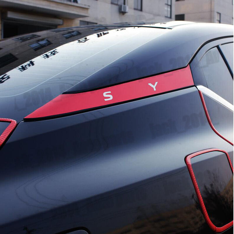 for Nissan Sentra 2020 2021 2022 2PCS Red Window D Pillar Trim Strip Sticker