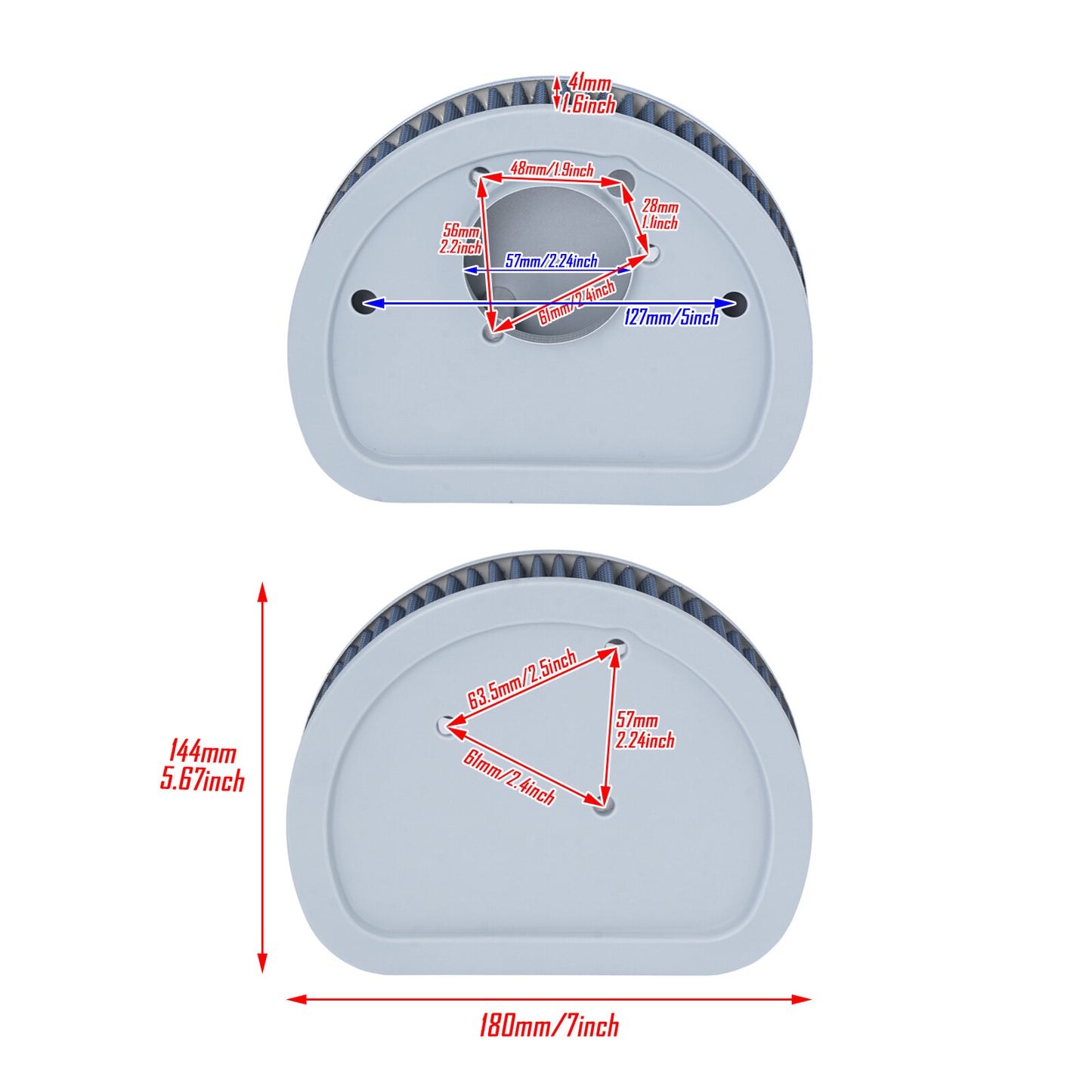 Blue Air Filter Cleaner Replacement Fit for Harley Dyna Softail FXST 2000-2015 Q