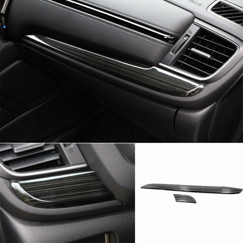 for Honda CRV CR-V 2017-2022 Black titanium Central Console Dashboard Strip Trim